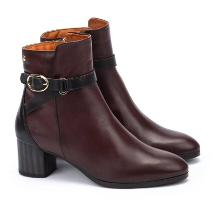 Women's Pikolinos CALAFAT Ankle Boots Burgundy | NZ C72Q598